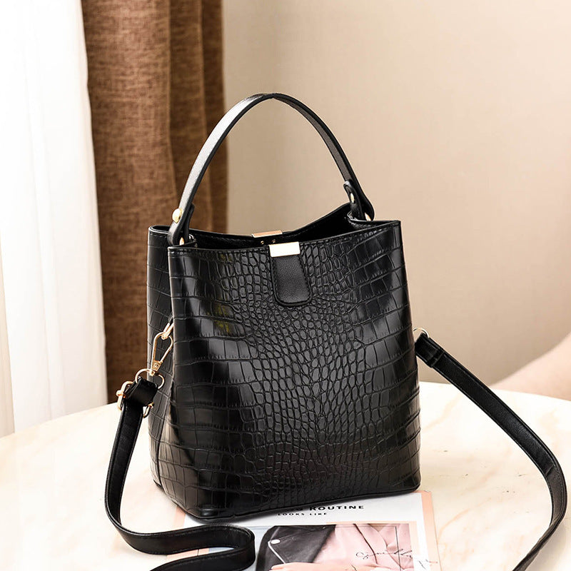 Western Style Crocodile Texture Korean Good Shoulder Bags