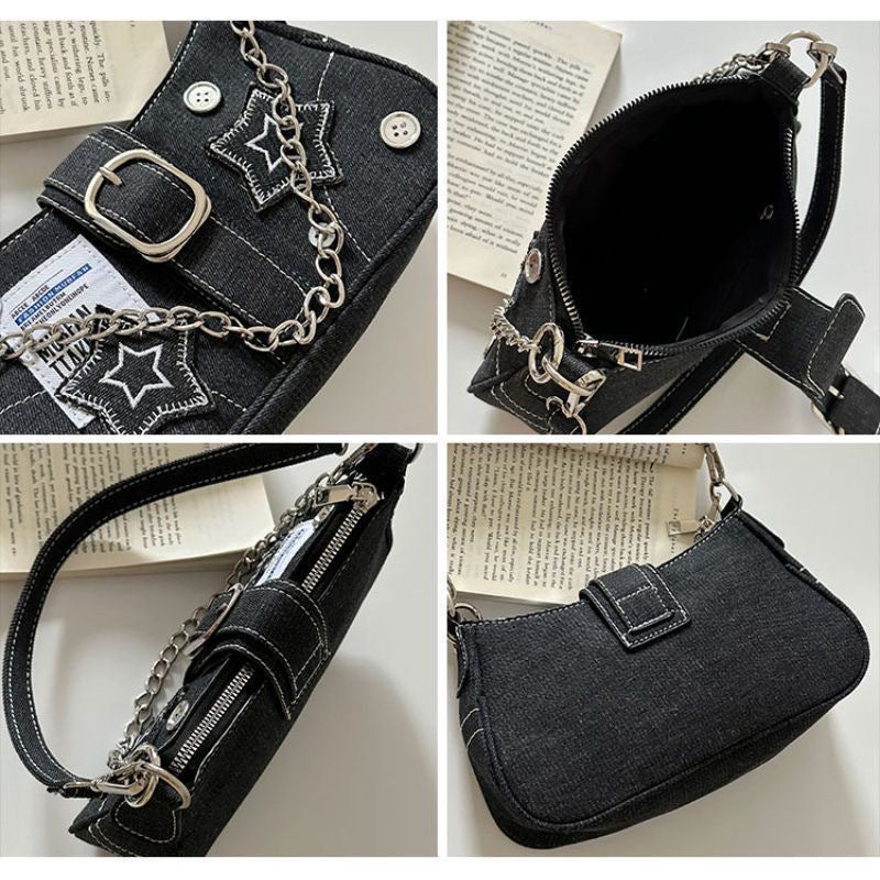 Underarm Niche Retro Button American English Bags