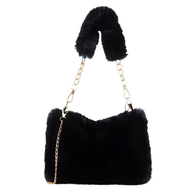 Fashion Niche Chain Plush Korean Cute Crossbody Bags