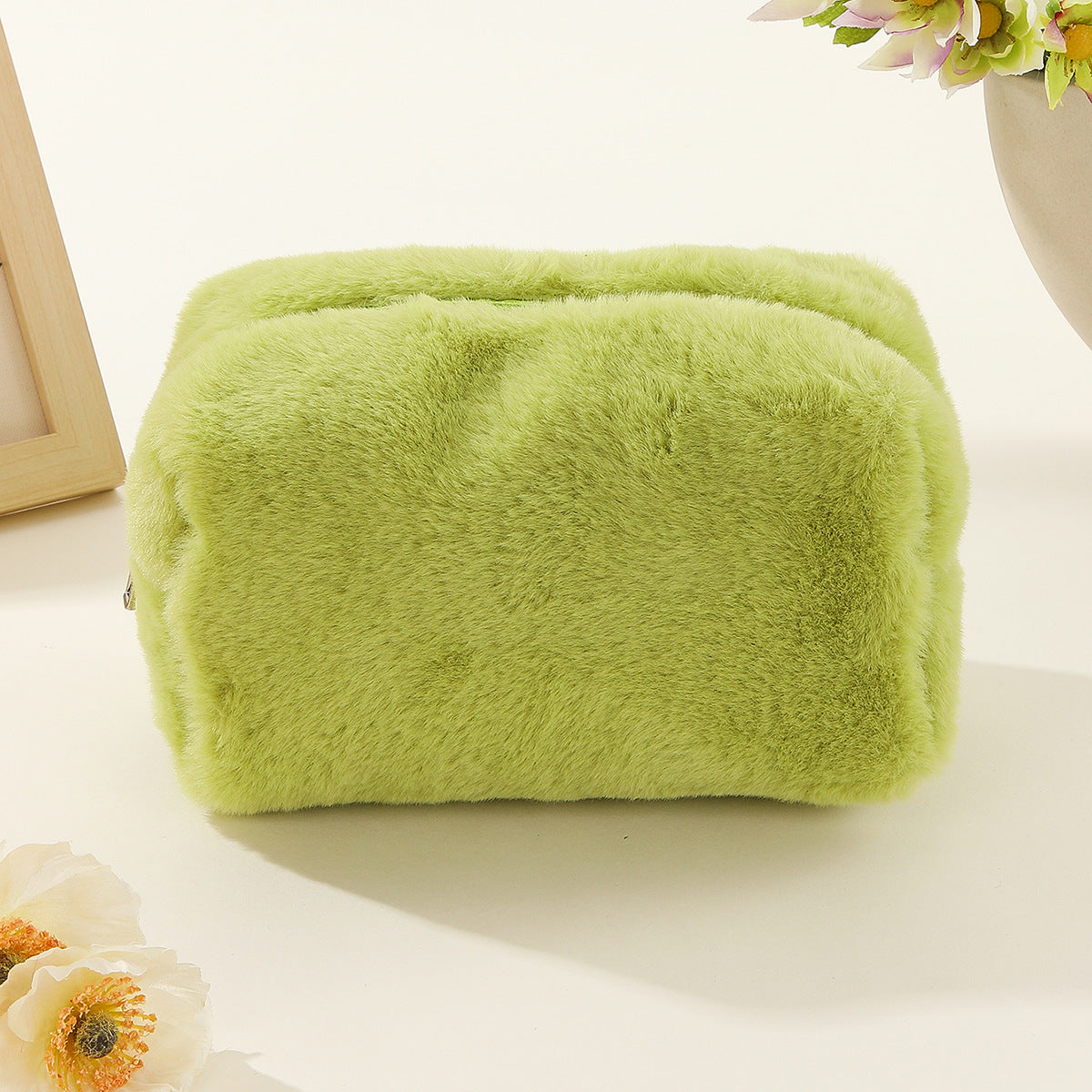 Capacity Pencil Soft Glutinous Solid Color Storage Wash Cosmetic Bags