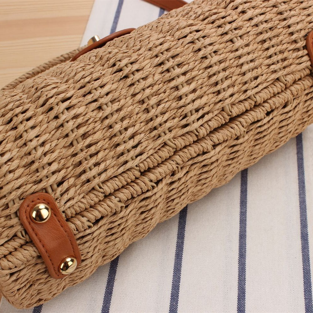 Women's Advanced Texture Popular Design Straw Trendy Bags