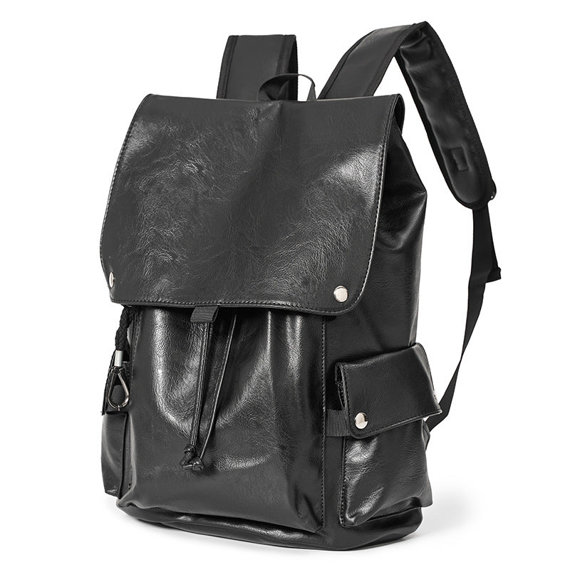 Men's Vintage Trendy Youth College Leather Backpacks