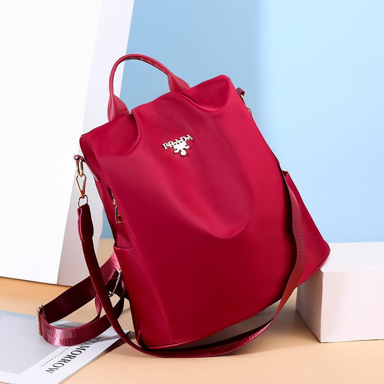 Women's Simple Waterproof Large Capacity Nylon Backpacks
