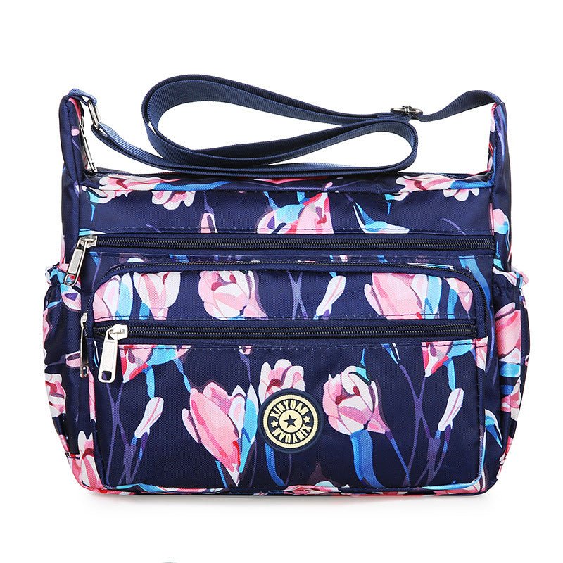Women's Large Capacity Flower Cloth Oxford Canvas Shoulder Bags