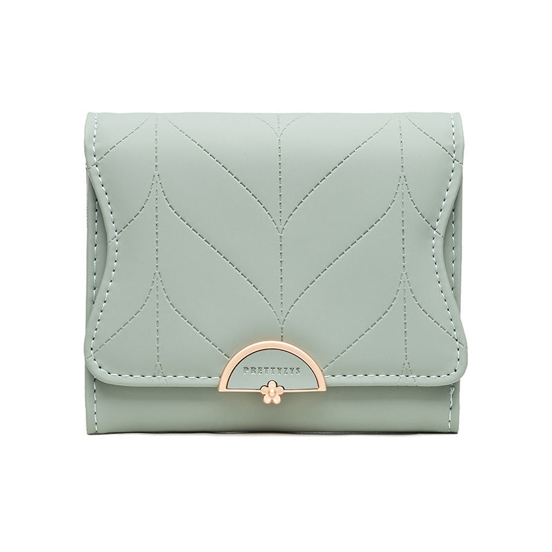 Women's Short Korean Fashion Simple And Fresh Three Ladies Wallets