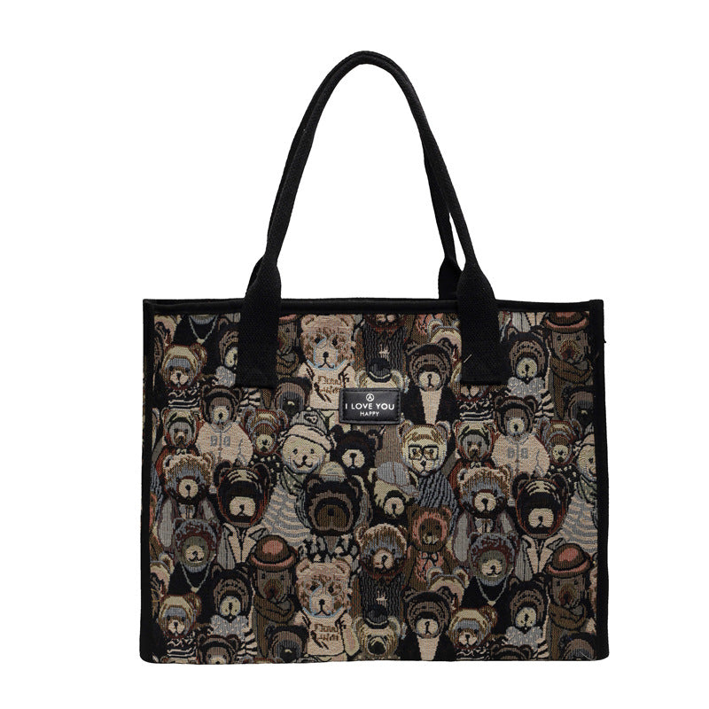 Women's Large Capacity Canvas Fashion Fashionable Class Shoulder Bags