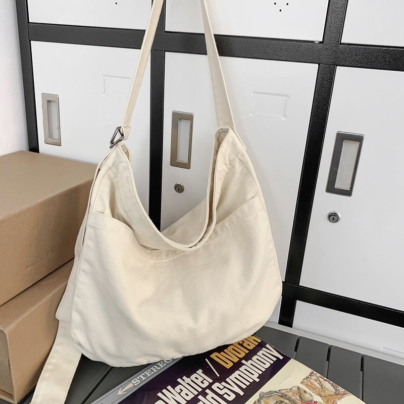 Women's Idle Style Artistic Simple Canvas For Crossbody Bags