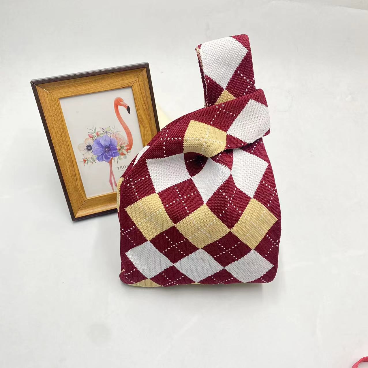Casual Stylish Women's Knitted Wrist Single Handbags