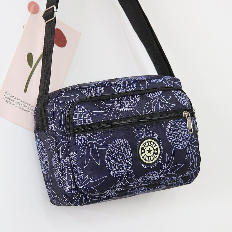 Women's Mother Oxford Cloth Stall Flower Crossbody Bags