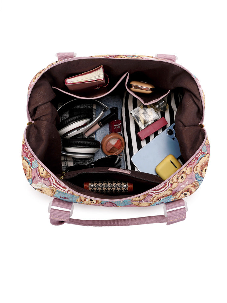 Popular Innovative Bear Attachment Summer Journey Handbags