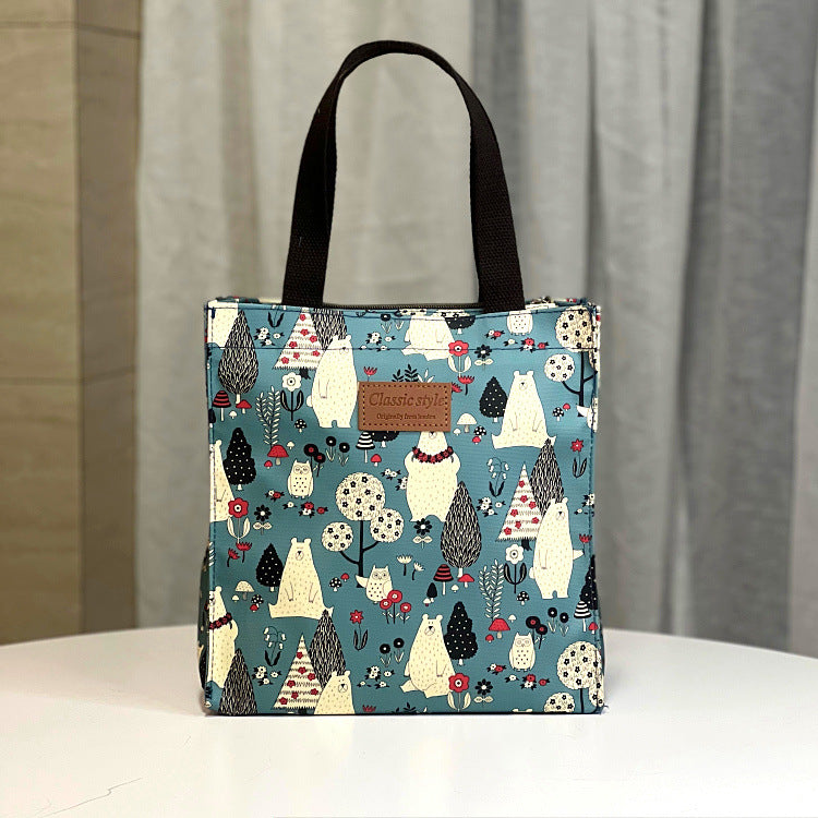 Style Waterproof Fashion Cartoon Mummy Lunch Box Handbags