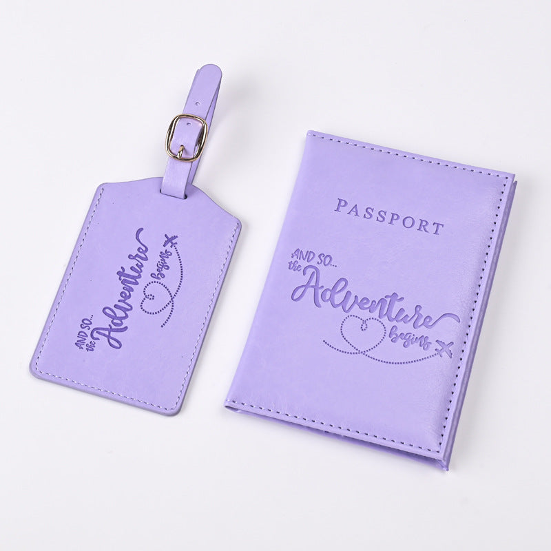 Brave Adventure Passport Cover Tag Ticket Card Holder