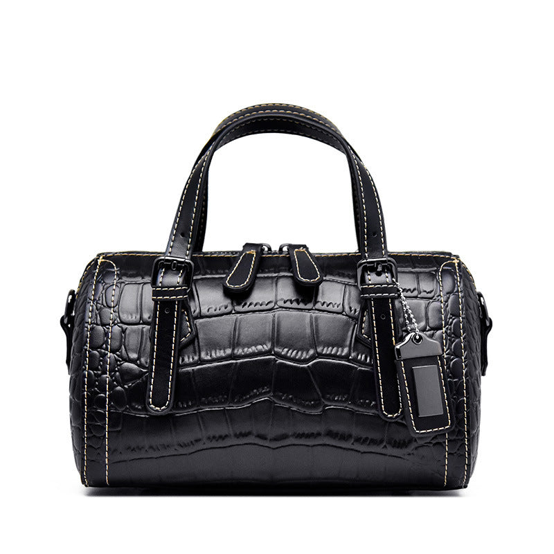Women's Pattern Pouch Pillow Genuine Leather Portable Shoulder Bags