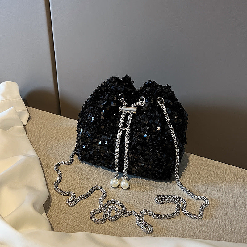 Women's Fashion Personality Sequin Korean Style Western Crossbody Bags