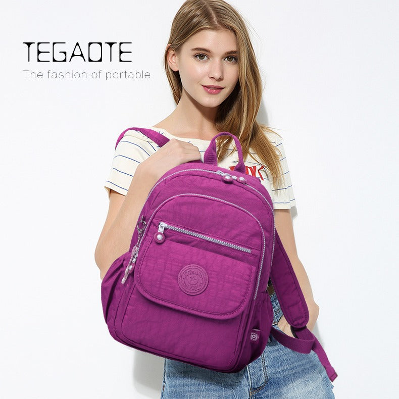 Classic Trendy Lightweight Nylon Washed Unisex Backpacks