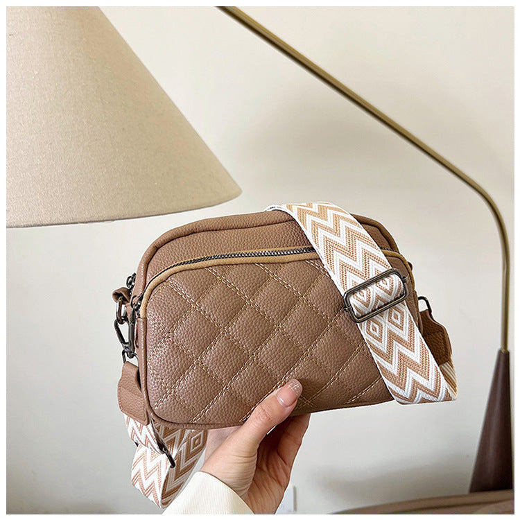 Women's Diamond Pattern Classic Style Soft Leather Shoulder Bags