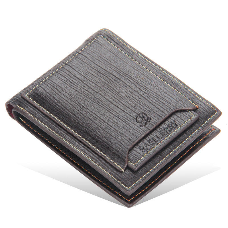 Attractive Men's Short Solid Color Striped Men's Wallets