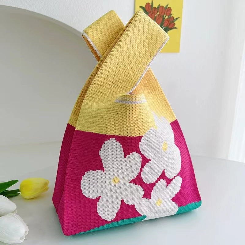 Women's Boat Festival Panda Knitted Wrist Handbags
