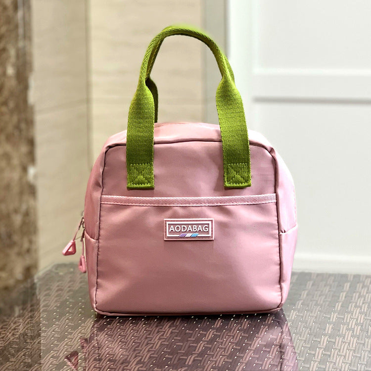 Women's Contrast Color Waterproof Lunch Box Mummy Handbags