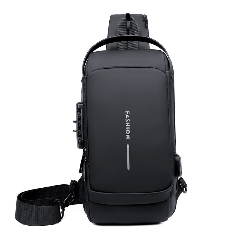 Men's Password Motorcycle Street Trendy Cycling Men's Chest Bags