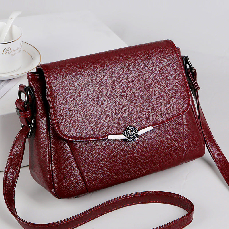Charming Women's Soft Leather Mother Simple Crossbody Bags