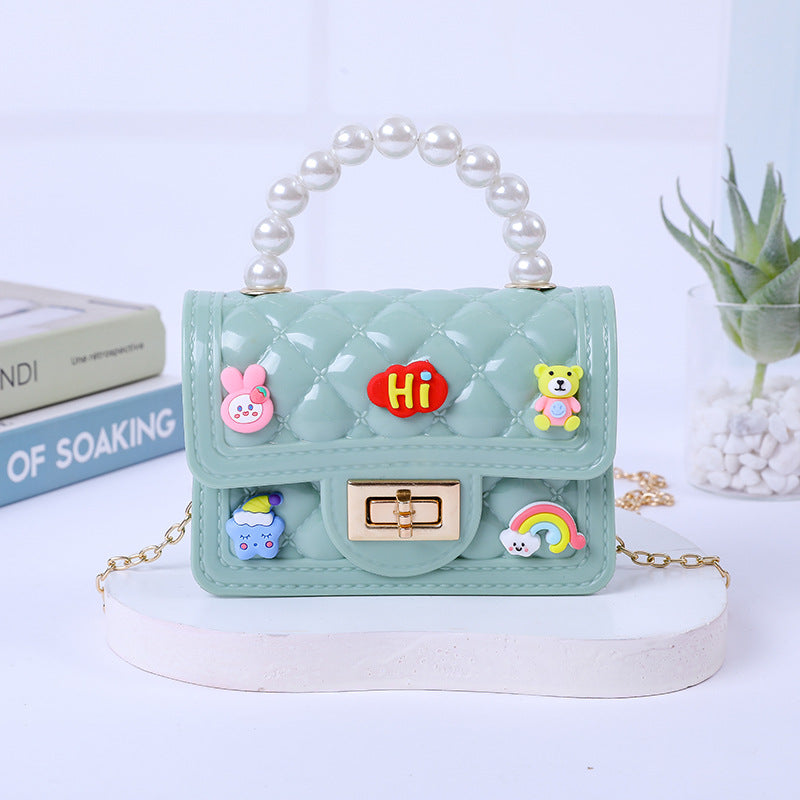 Beautiful Handmade Patch Mini Pearl Gel Handbags
