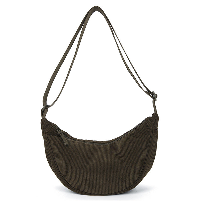 Women's Creative Dumpling Corduroy Hand Holding Crossbody Bags