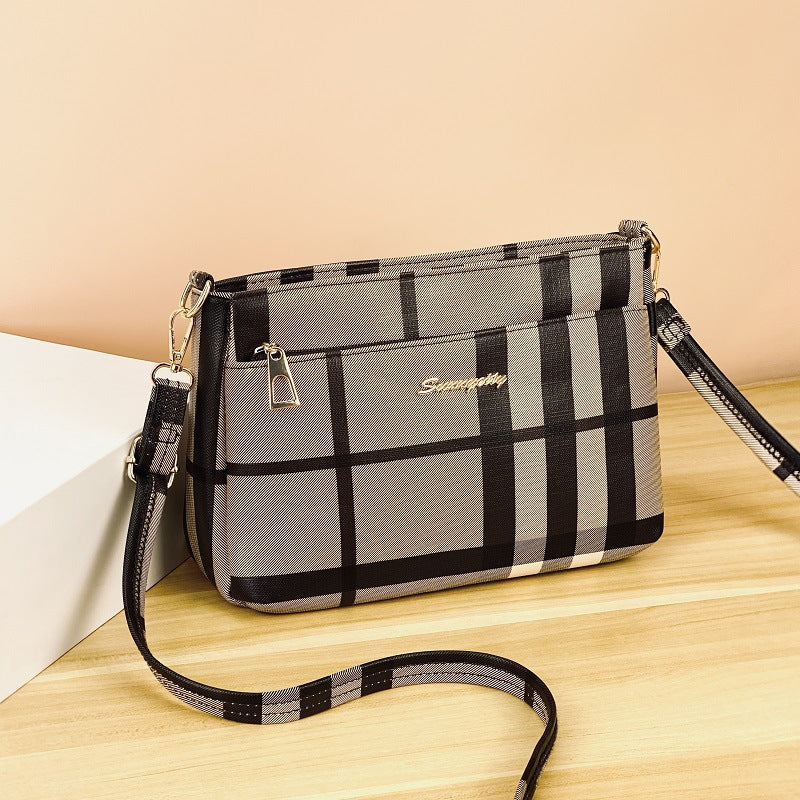 Women's Leather Wide Bottom Large Capacity Mother's Crossbody Bags
