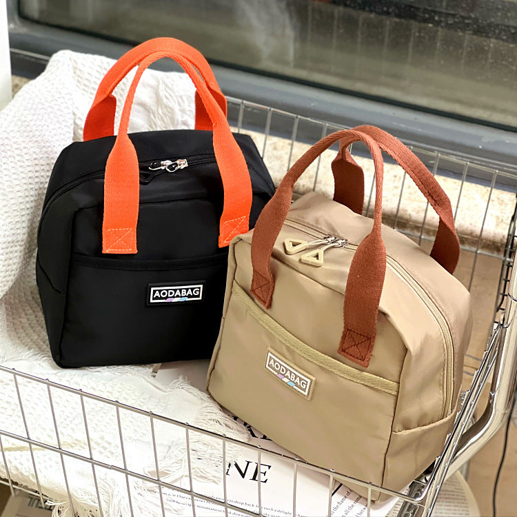 Women's Contrast Color Waterproof Lunch Box Mummy Handbags