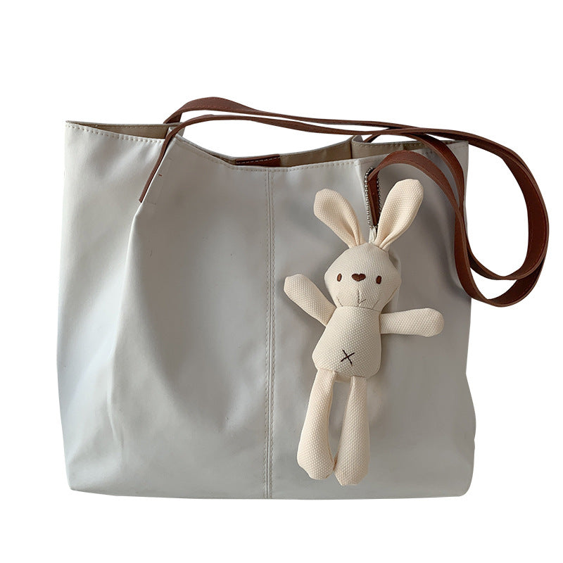 Women's Artistic Fresh Hong Kong Simple Solid Color Shoulder Bags