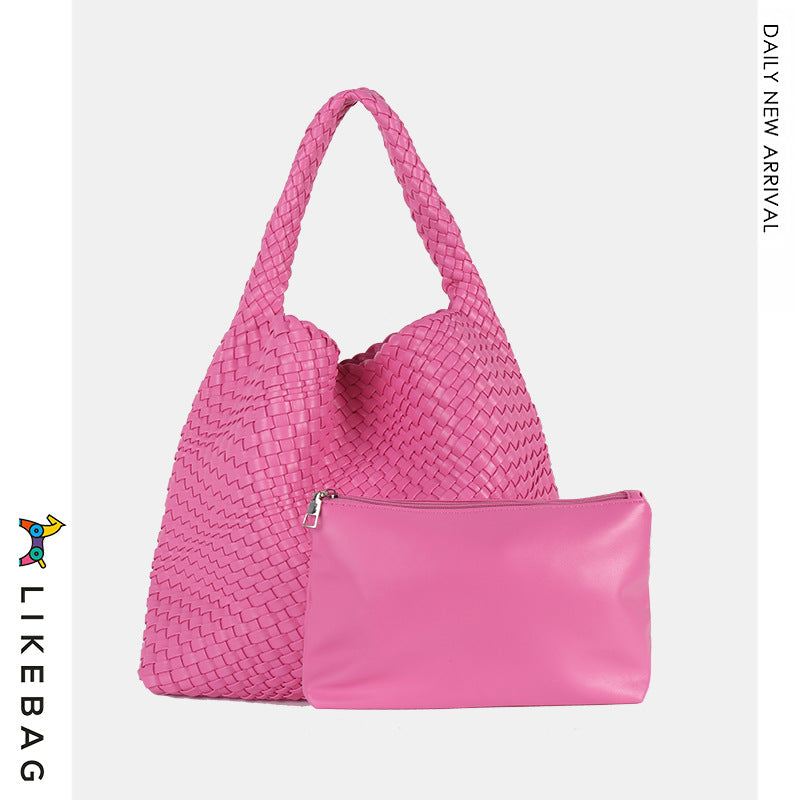 Women's Handmade Woven Fashion Trend Large Capacity Shoulder Bags