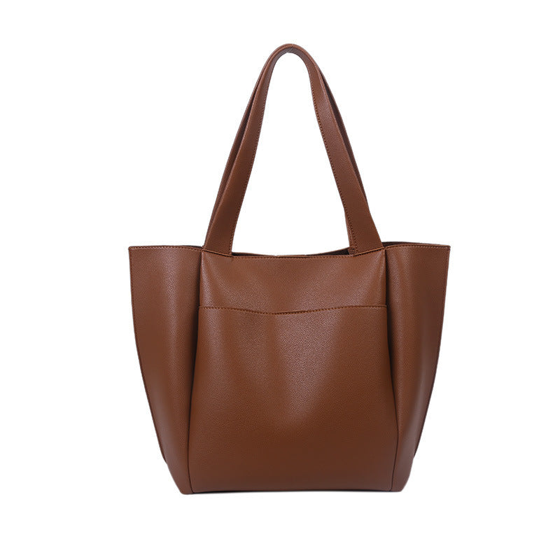 Women's Large Capacity Soft Autumn Korean Version Commuter Fashion Tote Bags