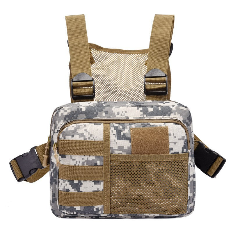 Tactics Running Vest Camouflage Function Trendy Leisure Men's Chest Bags