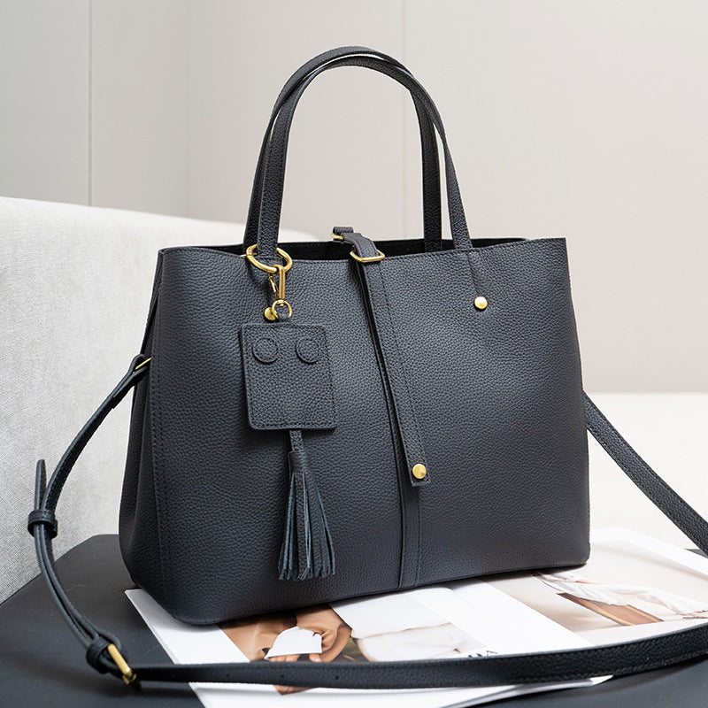 Women's Genuine Leather Female Commuter Portable Shoulder Bags