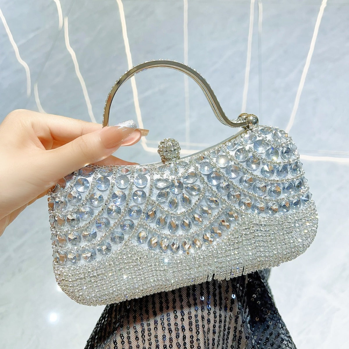 Diamond Clutch Tassel Birthday Wedding Banquet Shoulder Bags