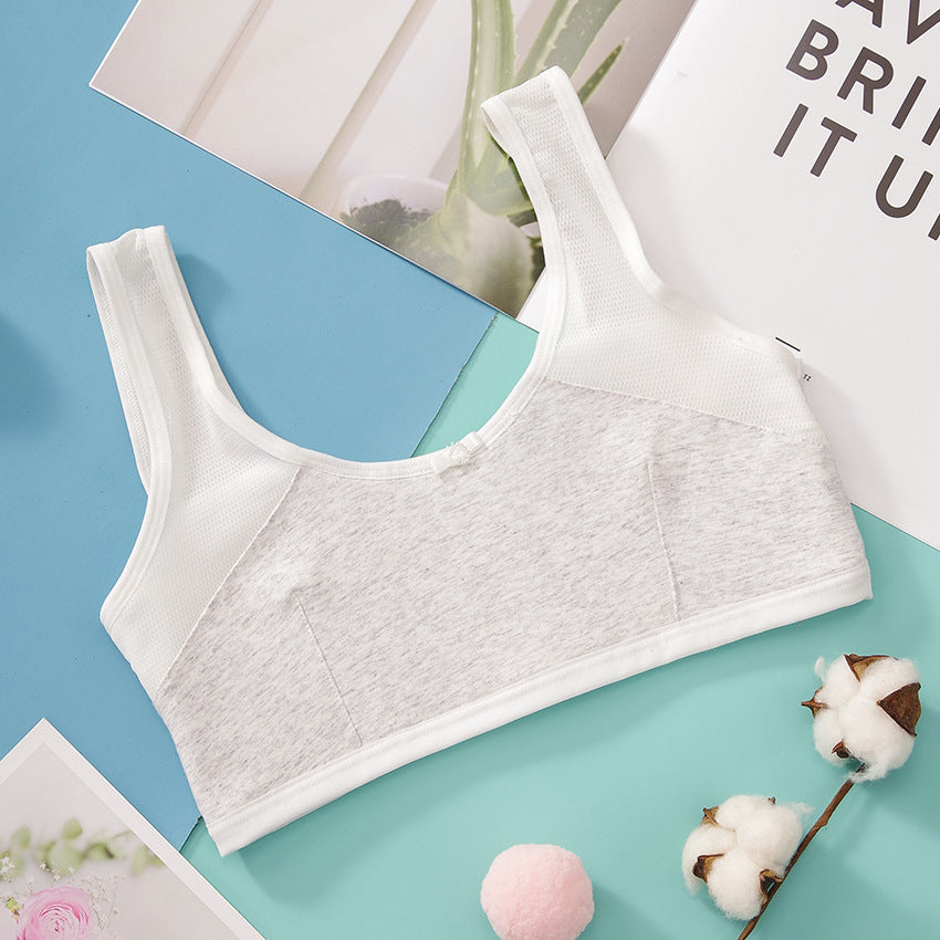 Growth Period Underwear Mesh Cotton Vest Bras
