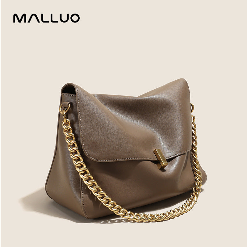 Women's Genuine Leather Fashion Simple Design Shoulder Bags