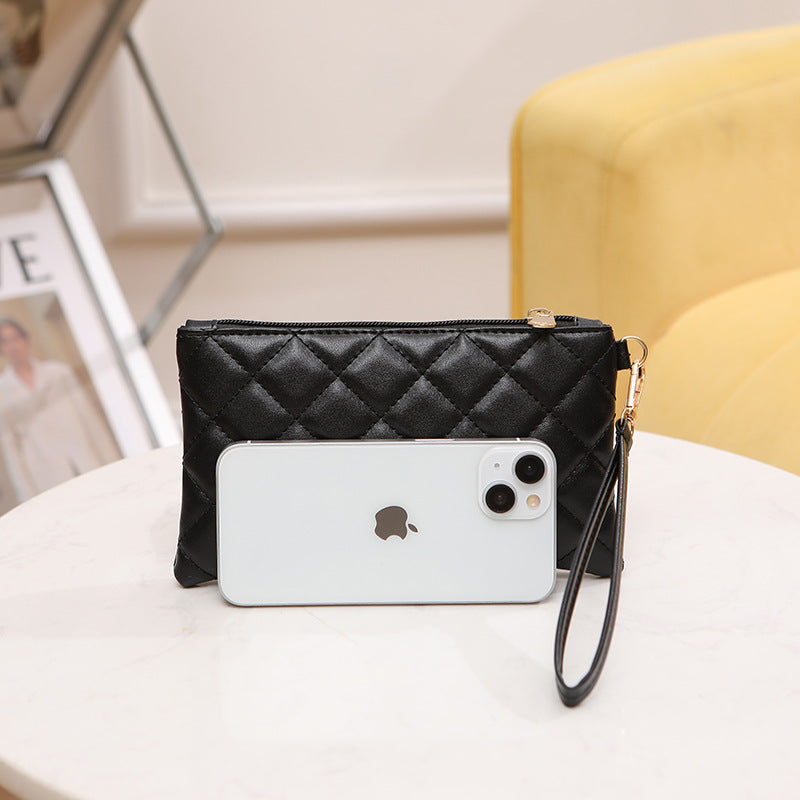 Clutch Solid Color Diamond Embroidery Thread Purses