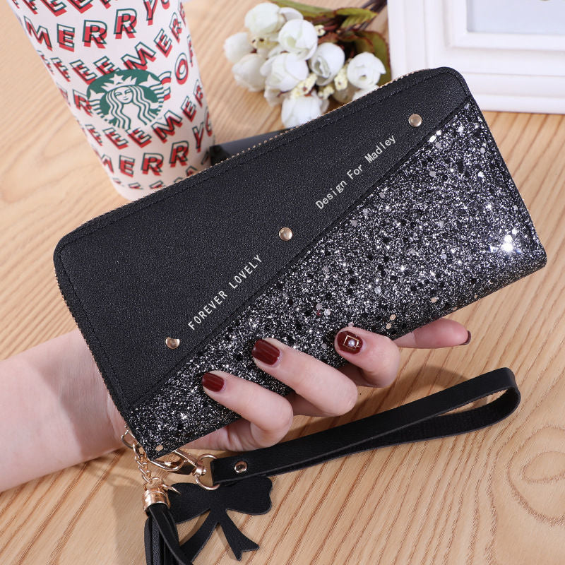 Women's Korean Stitching Contrast Color Tassel Wild Bags