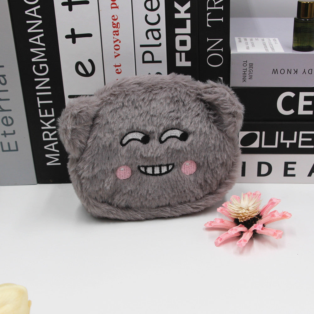 Cartoon Plush Danny Bear Sundries Storage Earphone Embroidered Coin Purses