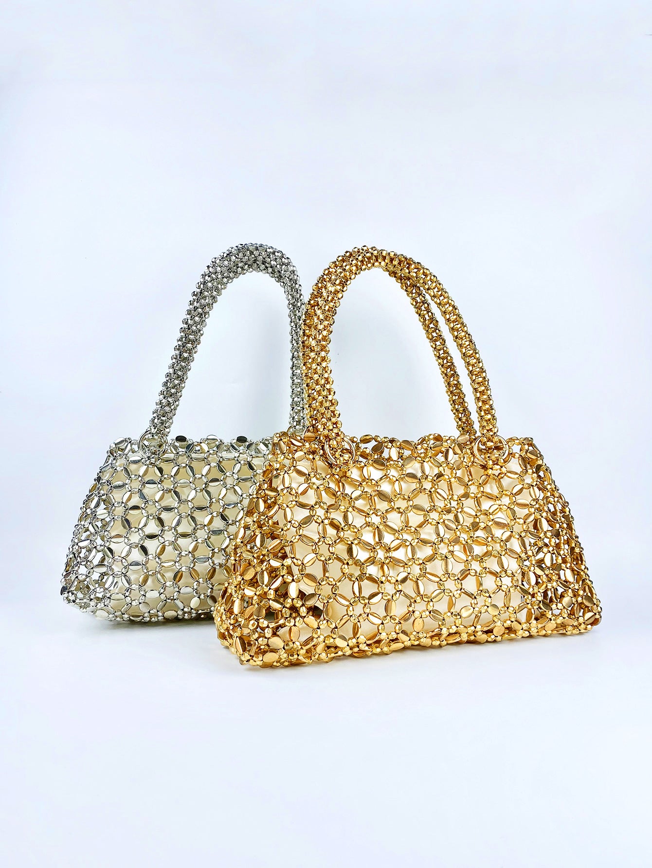 Woven Hollowed Good-looking Ceiling Versatile Shiny Handmade Handbags