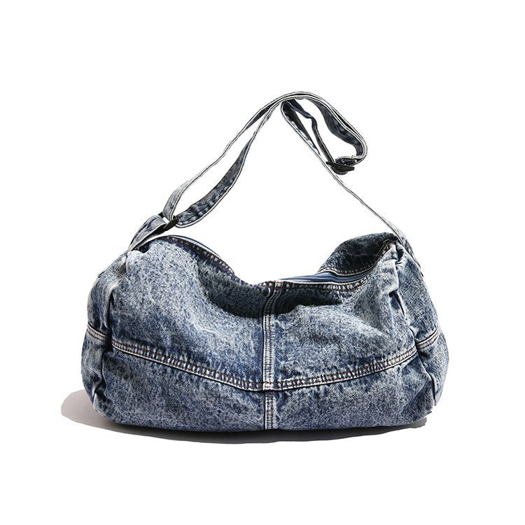 Women's & Men's Large Capacity Denim Canvas Class Difference Women's Shoulder Bag