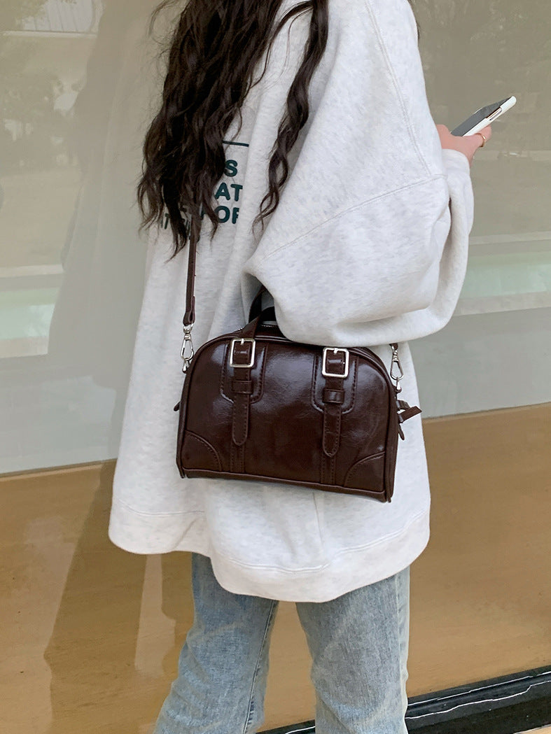 Women's Korean Niche Retro Black Fashion Handbags