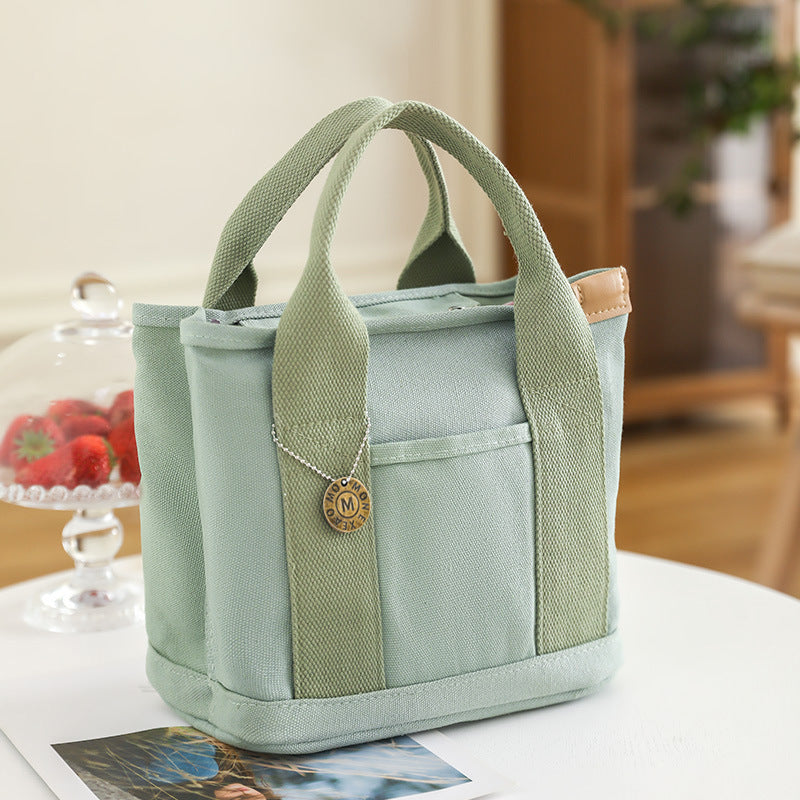Canvas Lunch Box Hand Mother Female Bags