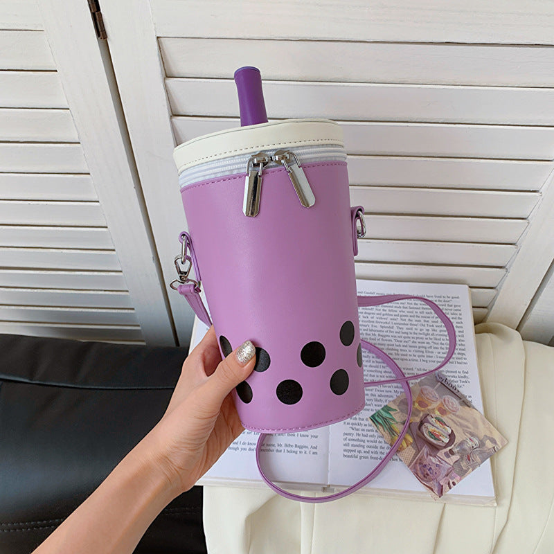 Women's Milk Tea Personalized Fashionable Korean Cute Backpacks