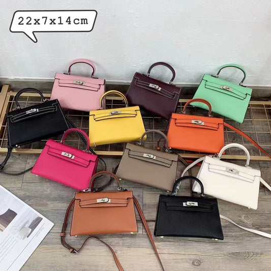 Women's Trendy Genuine Leather Fashionable Kelly Handbags