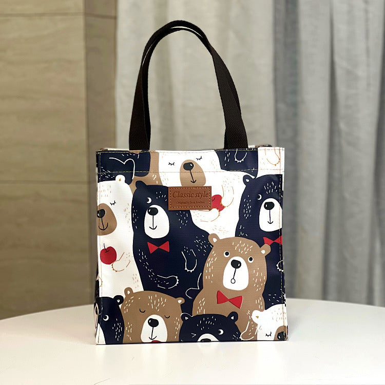 Style Waterproof Fashion Cartoon Mummy Lunch Box Handbags