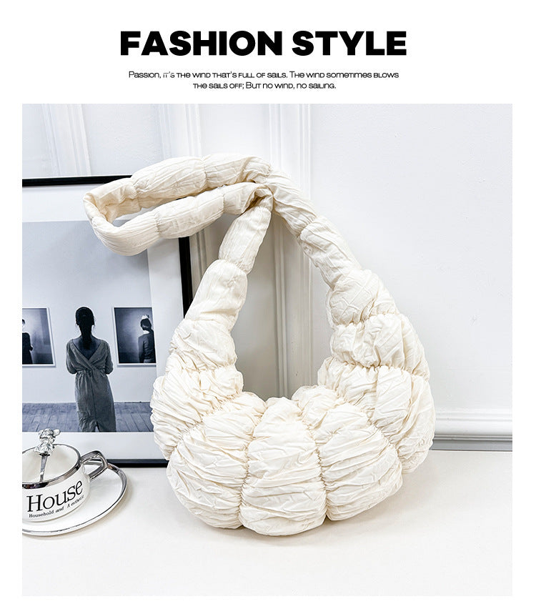 Women's Korean Style Kosong Croissant Large Cloud Crossbody Bags