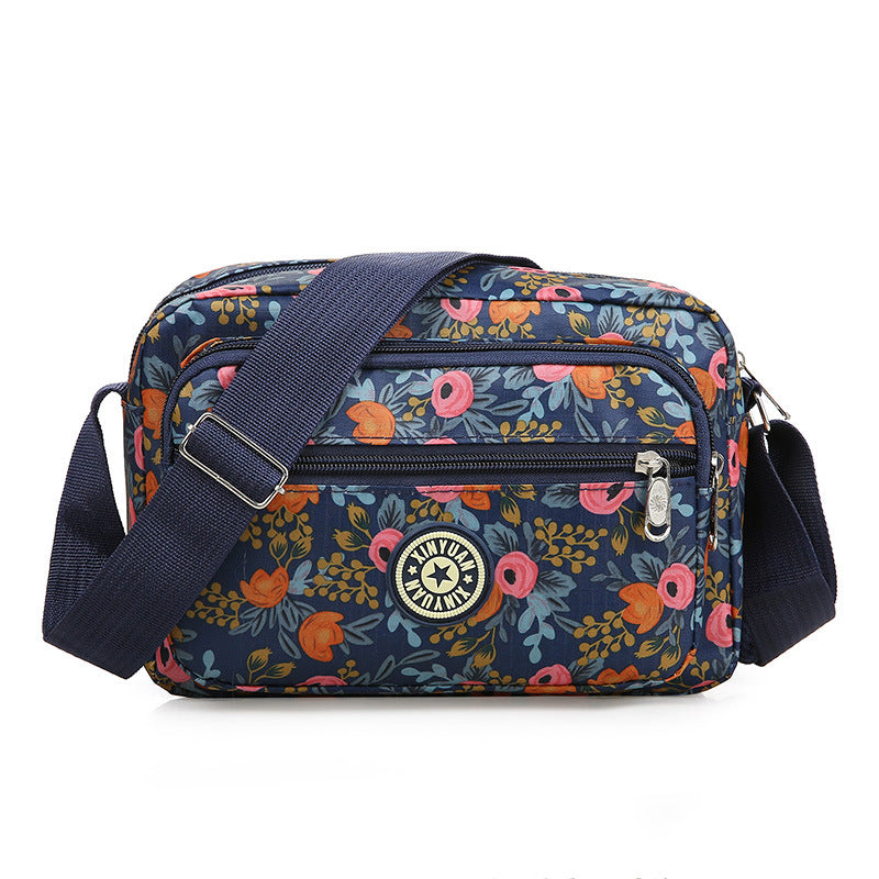 Women's Mother Oxford Cloth Stall Flower Crossbody Bags