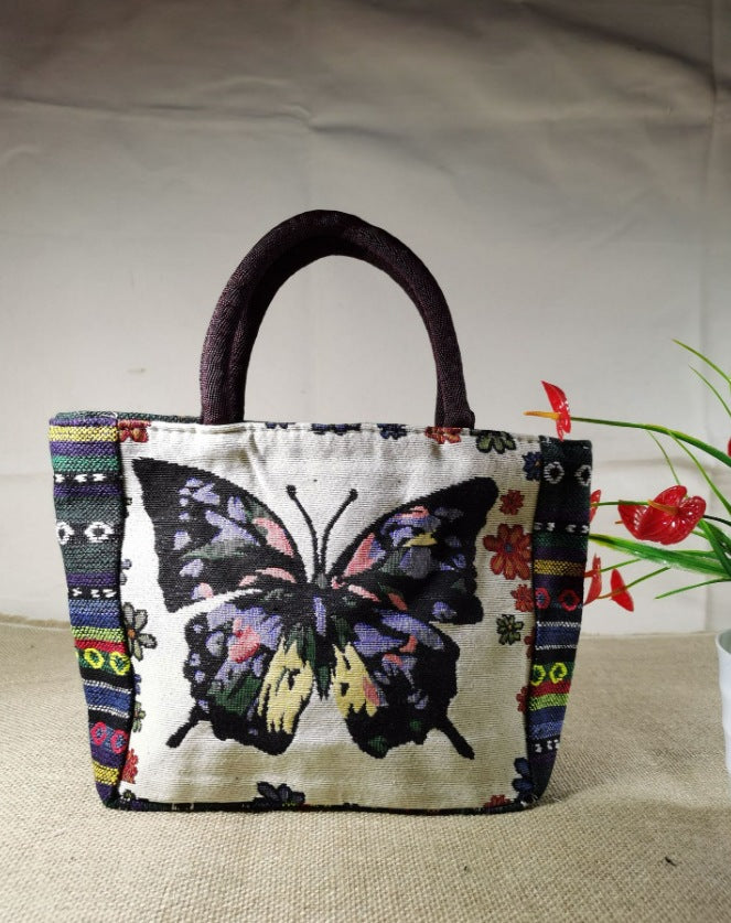 Large Capacity Double Sided Embroidery Elephant Shoulder Bags